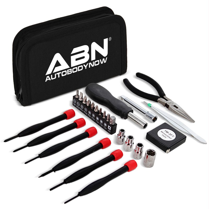 ABN 25-Piece Tri-Fold Mini Tool Set for Dorm, Travel, Office, Home Tool Kit with Case - Basic Tool Set for Home Repairs - Image 1